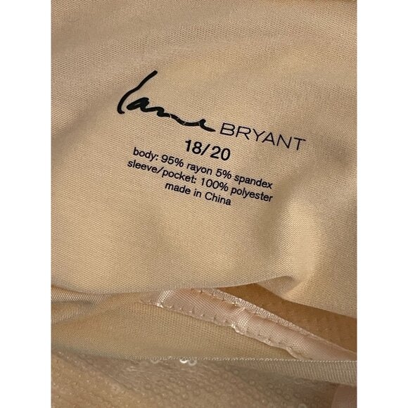 Lane Bryant PLUS Size (18/20) 2X Peach Sequins Roll Tab Sleeves Tunic Blouse - Picture 7 of 7